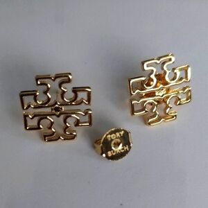Tory Burch Gold Logo Earrings